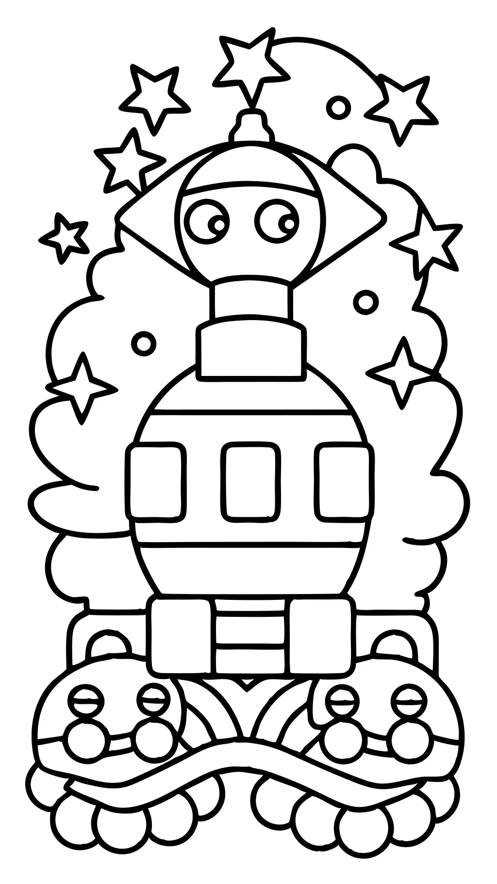 Página para colorear Train Eater Outline to Color 8 por 11